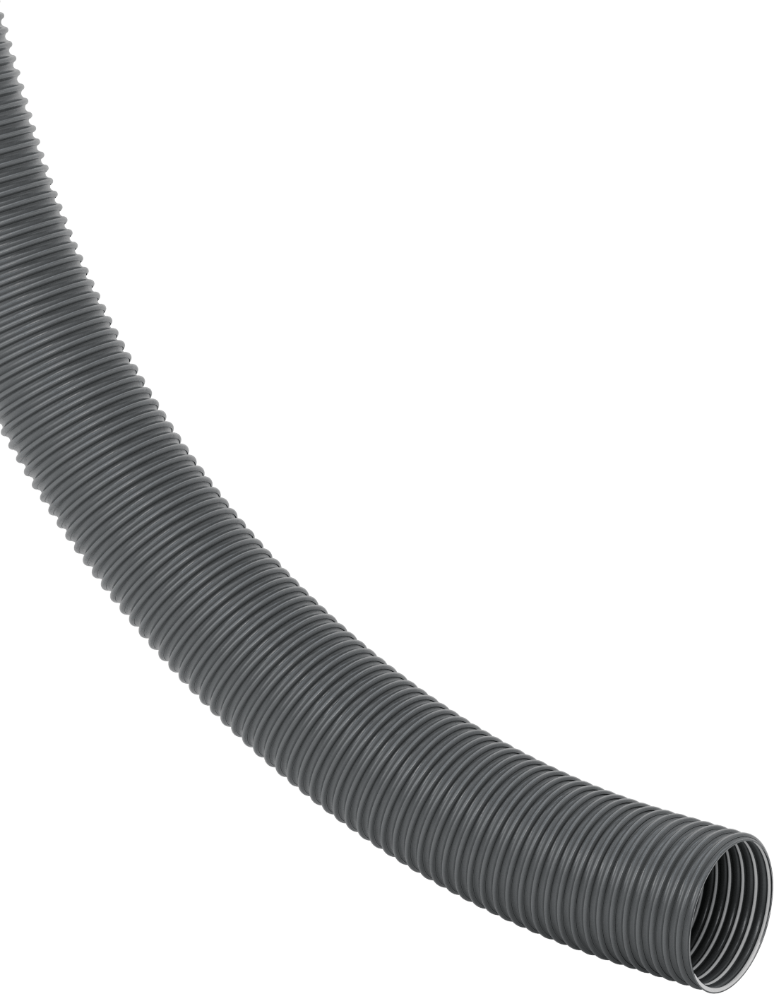Toz için Blo-R-Vac Esnek Kanal Hortumu, Siyah Kauçuk, 3-1/2" ID, 3-13/16" OD