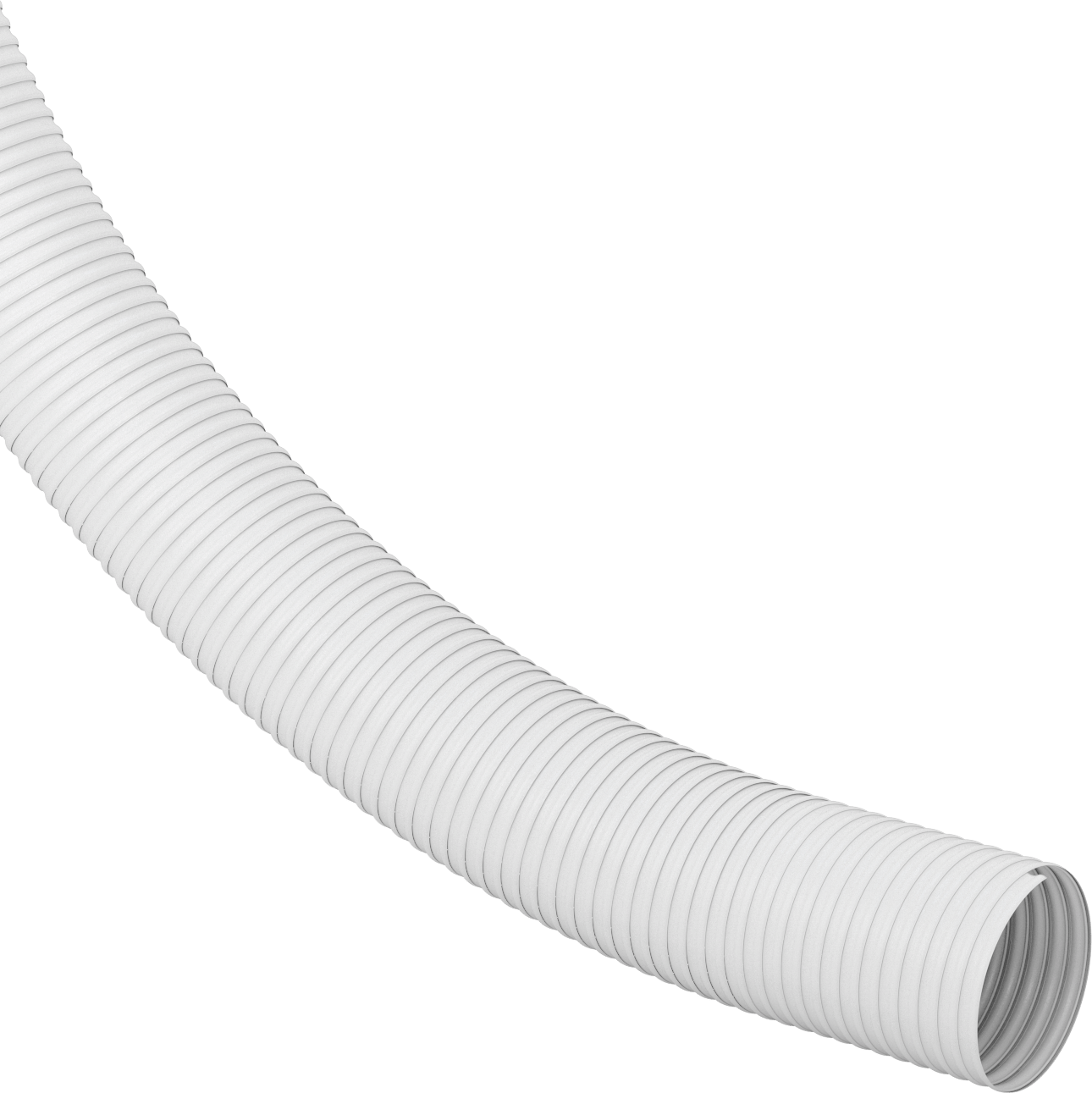 Toz için Blo-R-Vac Esnek Kanal Hortumu, Beyaz Kauçuk, 12" ID, 12-7/16" OD