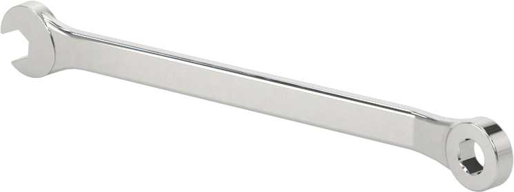 Parlatılmış Krom Kaplama Kombinasyon Anahtarı, Stubby, 6 Uçlu Açma, 3,5 mm boyut, 2-3/4" Uzunluk