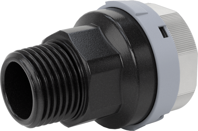 Basınçlı Hava için Hızlı Bağlantı Boru Bağlantı Parçası, Adaptör, 3/4" Boru Dış Çapı x 1/2 NPT Erkek için Dişi, Gri