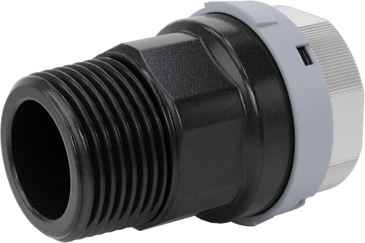 Basınçlı Hava için Hızlı Bağlantı Boru Bağlantı Parçası, Adaptör, 3/4 inç Dış Çaplı Boru x 3/4 NPT Erkek için Dişi, Gri