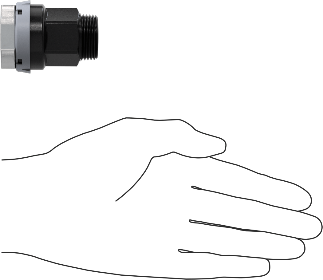 Basınçlı Hava için Hızlı Bağlantı Boru Bağlantı Parçası, Adaptör, 1" Dış Çaplı Boru x 3/4 NPT Erkek için Dişi, Gri