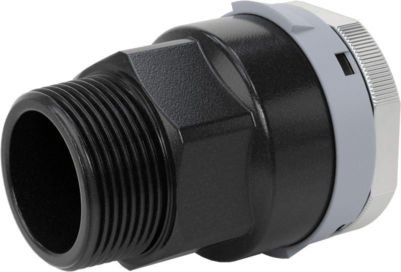 Basınçlı Hava için Hızlı Bağlantı Boru Bağlantı Parçası, Adaptör, 1,5 inç Dış Çaplı Boru x 1-1/4 NPT Erkek için Dişi, Gri