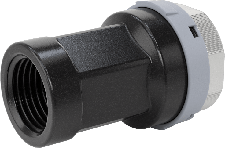 Basınçlı Hava için Hızlı Bağlantı Boru Bağlantı Parçası, Adaptör, 3/4" Boru Dış Çapı x 1/2 NPT Dişi, Gri Yaka