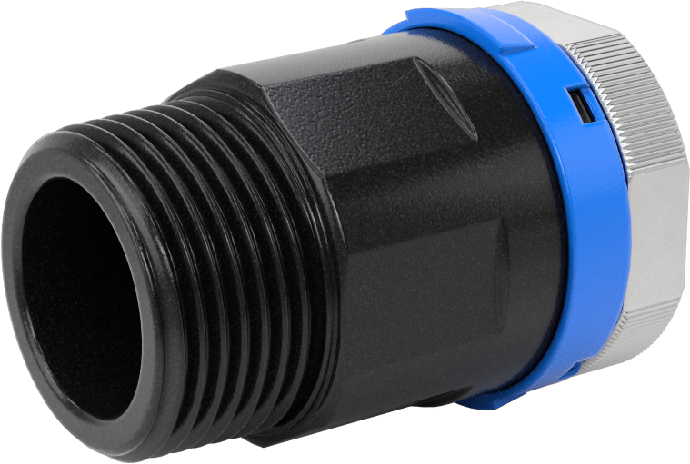 Basınçlı Hava için Hızlı Bağlantı Boru Bağlantı Parçası, Adaptör, 1" Boru Dış Çapı x 1 NPT Erkek için Dişi, Mavi Yaka