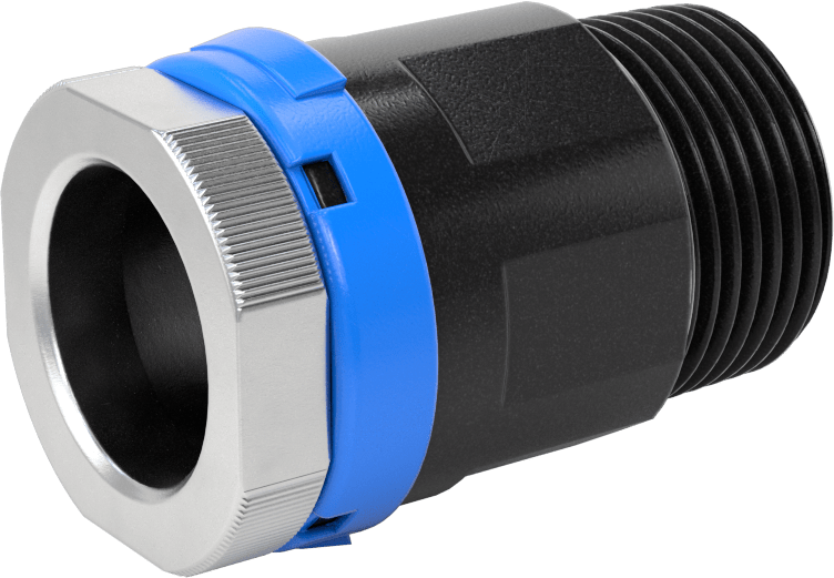 Basınçlı Hava için Hızlı Bağlantı Boru Bağlantı Parçası, Adaptör, 1" Boru Dış Çapı x 1 NPT Erkek için Dişi, Mavi Yaka