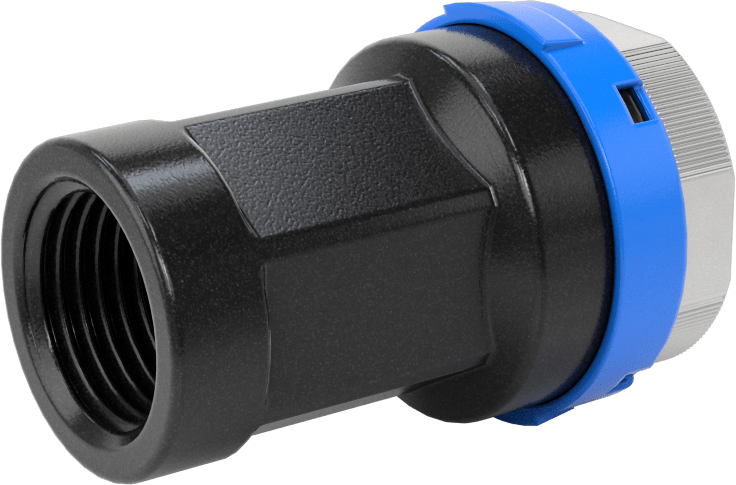 Basınçlı Hava için Hızlı Bağlantı Boru Bağlantı Parçası, Adaptör, 3/4" Boru Dış Çapı x 1/2 NPT Dişi için Dişi, Mavi