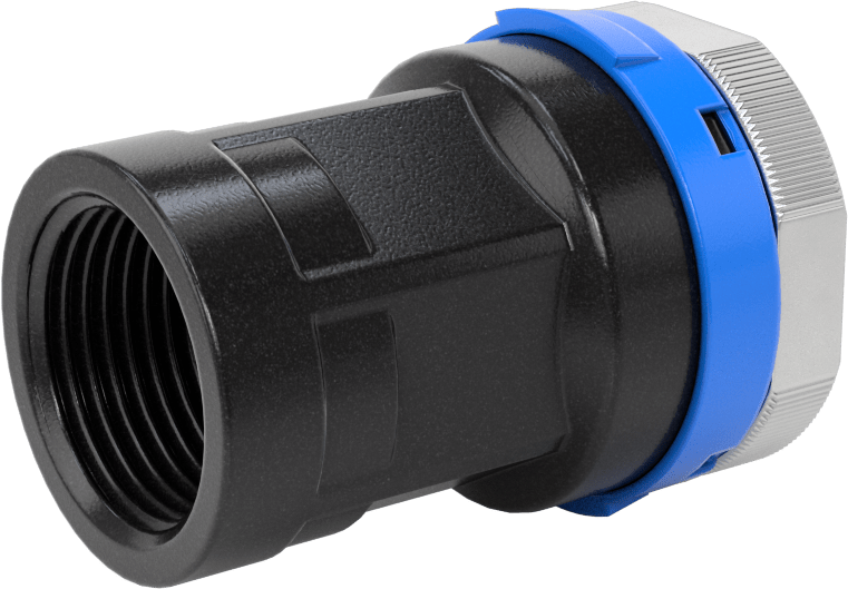 Basınçlı Hava için Hızlı Bağlantı Boru Bağlantı Parçası, Adaptör, 1" Dış Çaplı Boru x 3/4 NPT Dişi için Dişi, Mavi