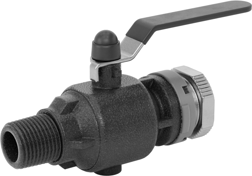 Basınçlı Hava için Hızlı Bağlantı Boru Bağlantı Parçası, Küresel Vana, 3/4" Boru Dış Çapı x 1/2 NPT Erkek için Dişi, Mavi