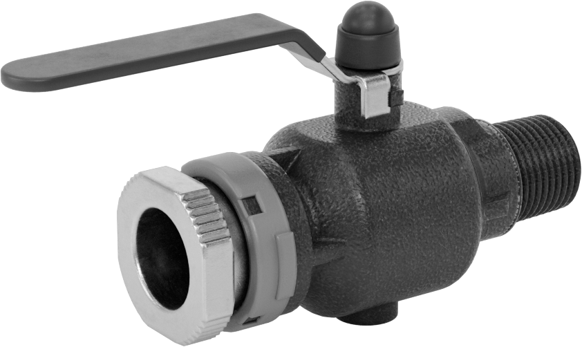 Basınçlı Hava için Hızlı Bağlantı Boru Bağlantı Parçası, Küresel Vana, 3/4" Boru Dış Çapı x 1/2 NPT Erkek için Dişi, Mavi