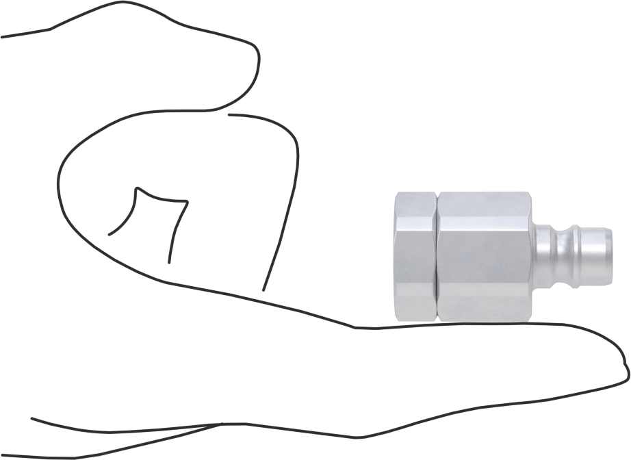Alüminyum Snap-Tite H Şeklinde Hortum Bağlantısı, 1/4 Boyut, Plug, 1/4 NPTF Dişi Uç