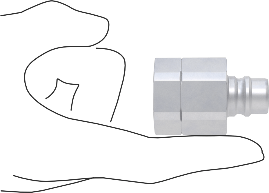 Alüminyum Snap-Tite H Şeklinde Hortum Bağlantısı, 1/2 numaralı, Plug, 1/2 NPTF Dişi Uç