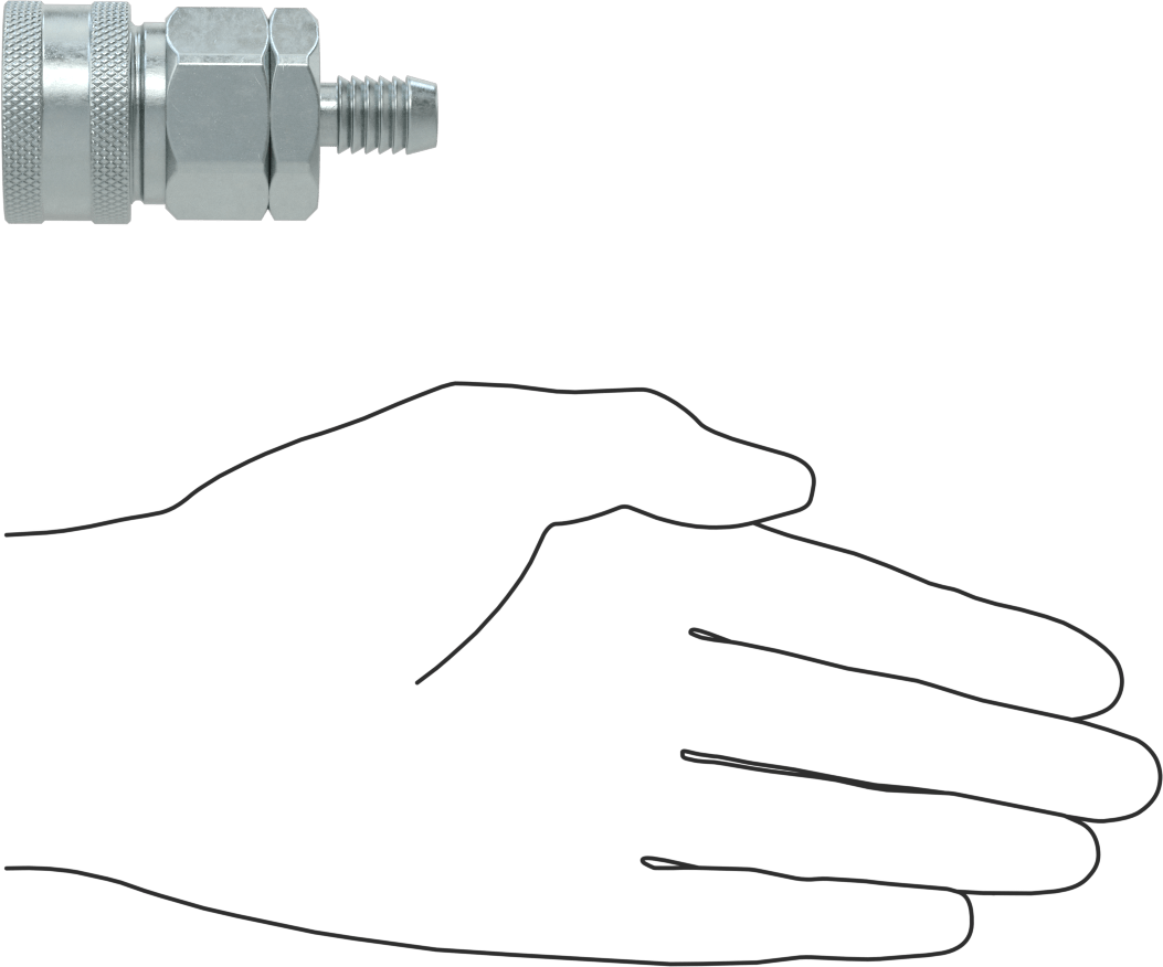 Çinko Kaplı Çelik Snap-Tite H Şeklinde Hortum Bağlantısı, 1/2 numaralı, Manşon Kilitli Hortum, Soket, 1/2" Hortum İç Çapı