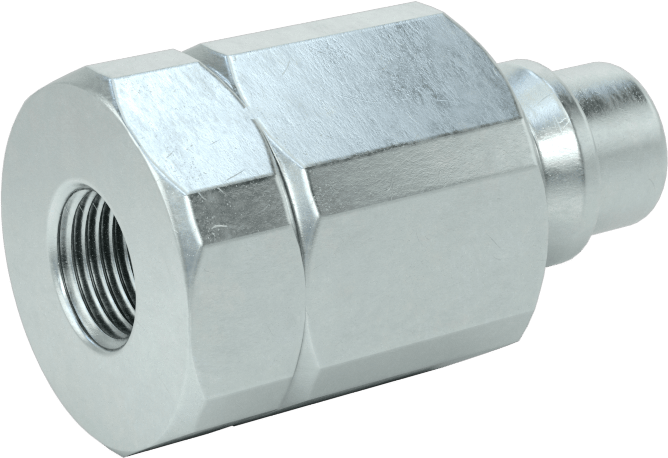 Çinko Kaplı Çelik Snap-Tite H Şeklinde Hortum Bağlantısı, 1/4 Boyut, Plug, 1/8 NPTF Dişi Uç