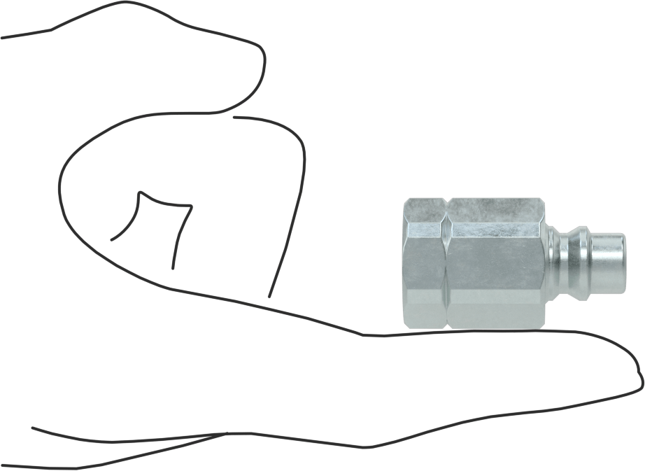 Çinko Kaplı Çelik Snap-Tite H Şeklinde Hortum Bağlantısı, 1/4 Boyut, Plug, 1/8 NPTF Dişi Uç