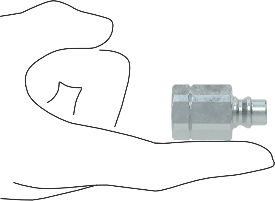 Çinko Kaplı Çelik Snap-Tite H Şeklinde Hortum Bağlantısı, 1/4 Boyut, Plug, 1/4 NPTF Dişi Uç