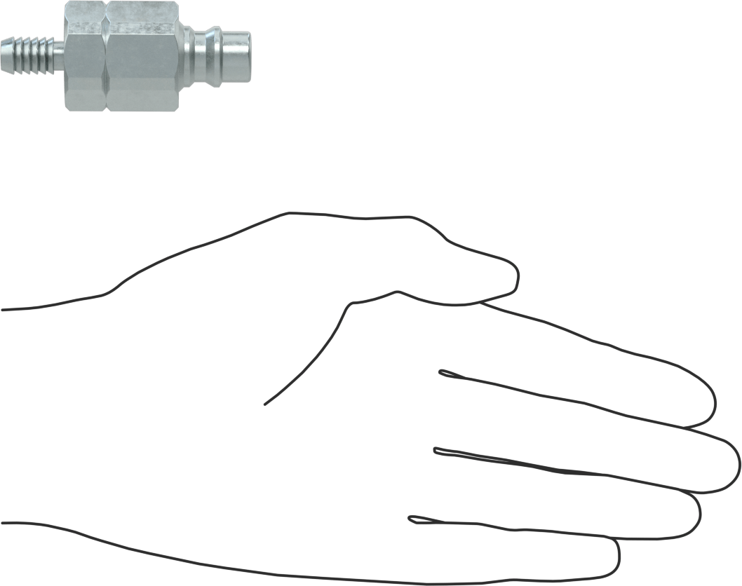 Çinko Kaplı Çelik Snap-Tite H Şeklinde Hortum Bağlantısı, Boyut 3/8, Plug, 3/8" Hortum İç Çapı