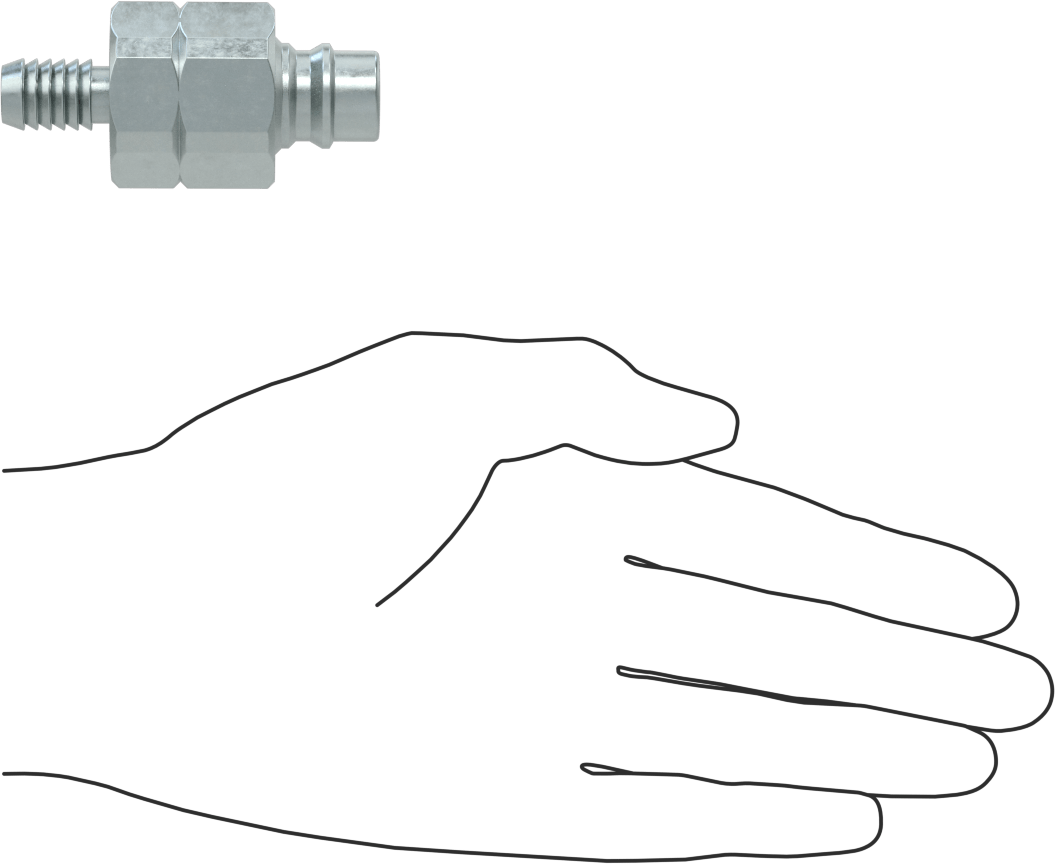 Çinko Kaplı Çelik Snap-Tite H Şeklinde Hortum Bağlantısı, 1/2 numaralı, Plug, 1/2" Hortum İç Çapı