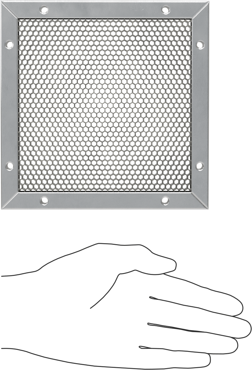 EMI/RFI Korumalı Elektrik Muhafazası Havalandırması, 5“ x 5” Açıklık için