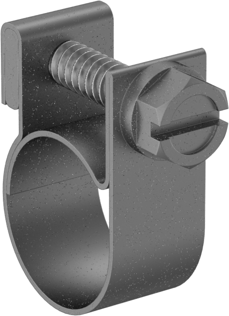 Yumuşak Hortum ve Boru için Sıkı Sızdırmaz Cıvata Kelepçeleri, Çinko Kaplamalı Çelik Cıvatalı Galvanizli Çelik, 31/64" ila 37/64" ID