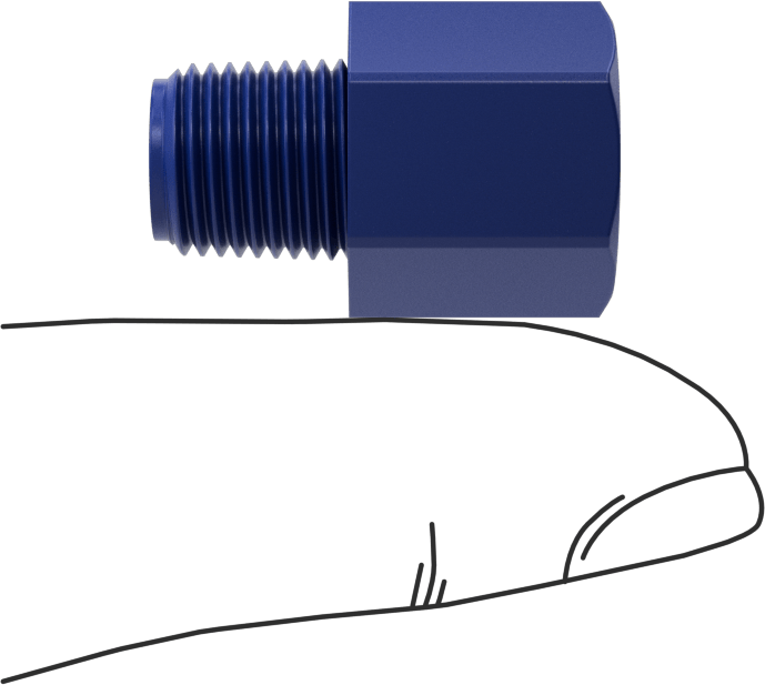 Gıda ve İçecek için Plastik Boru Bağlantı Parçası, Düz Adaptör, 1/8 NPT Dişi x 1/8 NPT Erkek