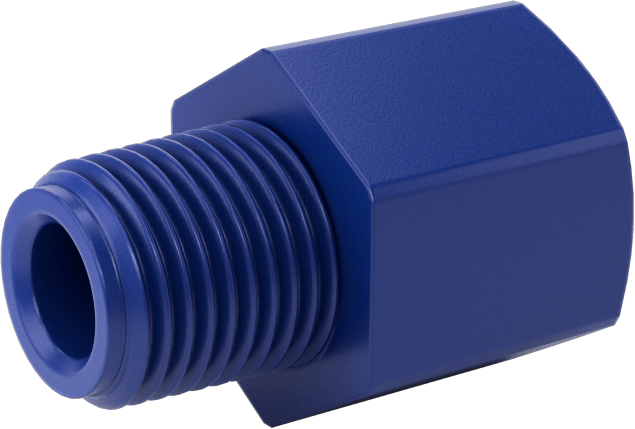 Gıda ve İçecek için Plastik Boru Bağlantı Parçası, Düz Adaptör, 1/8 NPT Dişi x 1/8 NPT Erkek