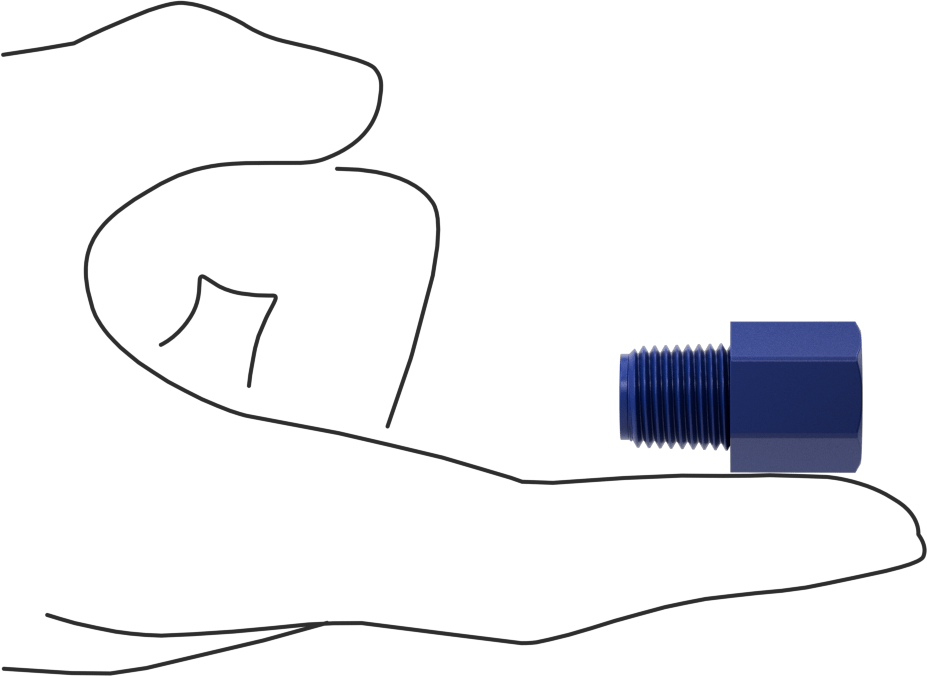 Gıda ve İçecek için Plastik Boru Bağlantı Parçası, Düz Adaptör, 1/4 NPT Dişi x 1/4 NPT Erkek