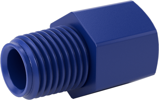 Gıda ve İçecek için Plastik Boru Bağlantı Parçası, Düz Adaptör, 1/4 NPT Dişi x 1/4 NPT Erkek