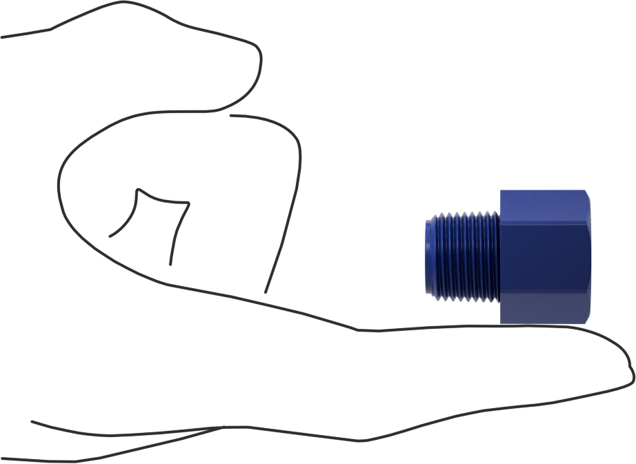 Gıda ve İçecek için Plastik Boru Bağlantı Parçası, Düz Adaptör, 3/8 NPT Dişi x 3/8 NPT Erkek