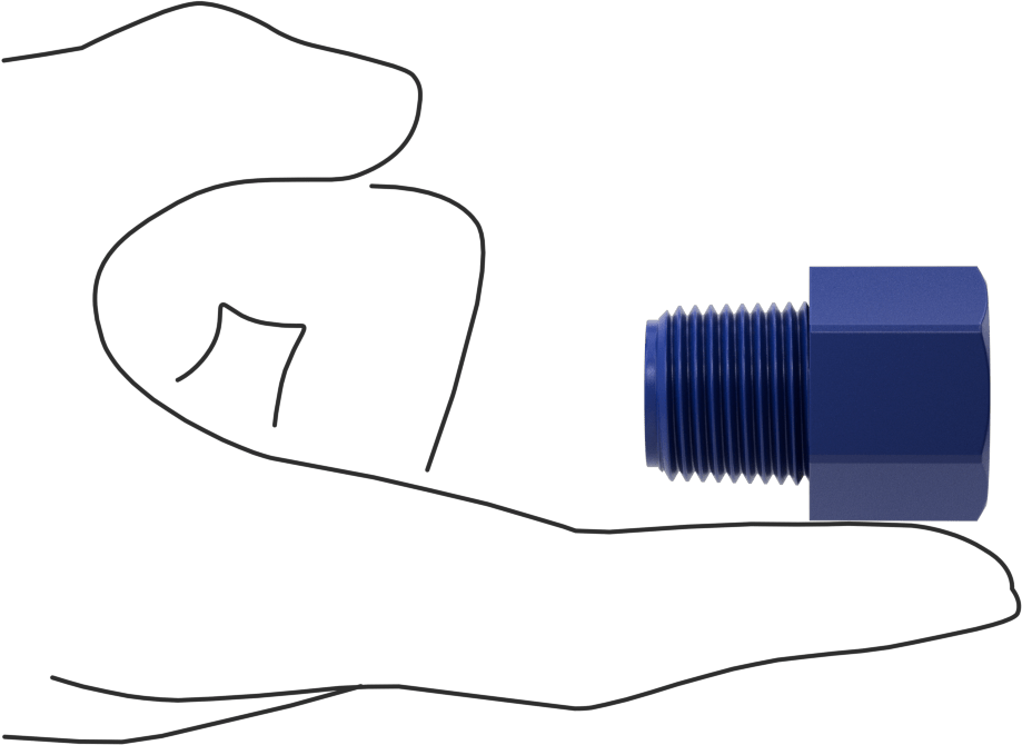 Gıda ve İçecek için Plastik Boru Bağlantı Parçası, Düz Adaptör, 1/2 NPT Dişi x 1/2 NPT Erkek