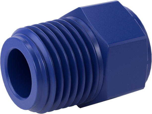 Gıda ve İçecek için Plastik Boru Bağlantı Parçası, Fiş, 1/8 NPT Erkek
