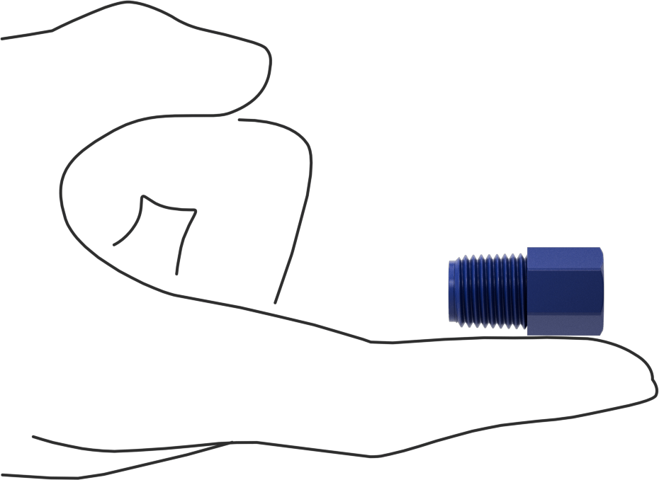 Gıda ve İçecek için Plastik Boru Bağlantı Parçası, Redüksiyon Adaptörü, 1/8 NPT Dişi x 1/4 NPT Erkek