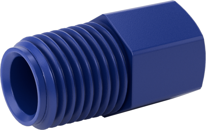 Gıda ve İçecek için Plastik Boru Bağlantı Parçası, Redüksiyon Adaptörü, 1/8 NPT Dişi x 1/4 NPT Erkek