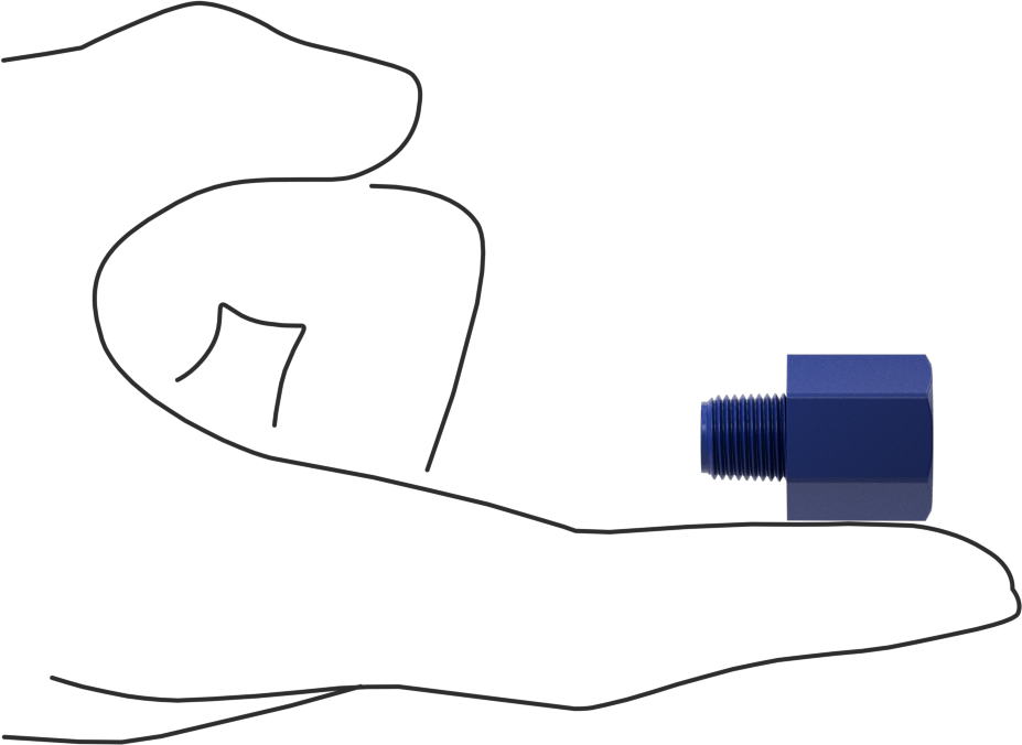 Gıda ve İçecek için Plastik Boru Bağlantı Parçası, Redüksiyon Adaptörü, 1/4 NPT Dişi x 1/8 NPT Erkek