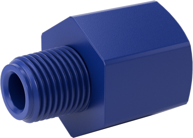 Gıda ve İçecek için Plastik Boru Bağlantı Parçası, Redüksiyon Adaptörü, 1/4 NPT Dişi x 1/8 NPT Erkek