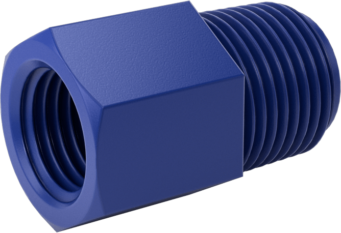 Gıda ve İçecek için Plastik Boru Bağlantı Parçası, Redüksiyon Adaptörü, 1/4 NPT Dişi x 3/8 NPT Erkek