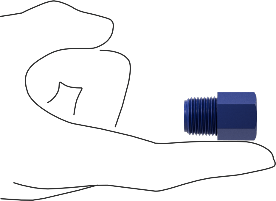 Gıda ve İçecek için Plastik Boru Bağlantı Parçası, Redüksiyon Adaptörü, 1/4 NPT Dişi x 3/8 NPT Erkek