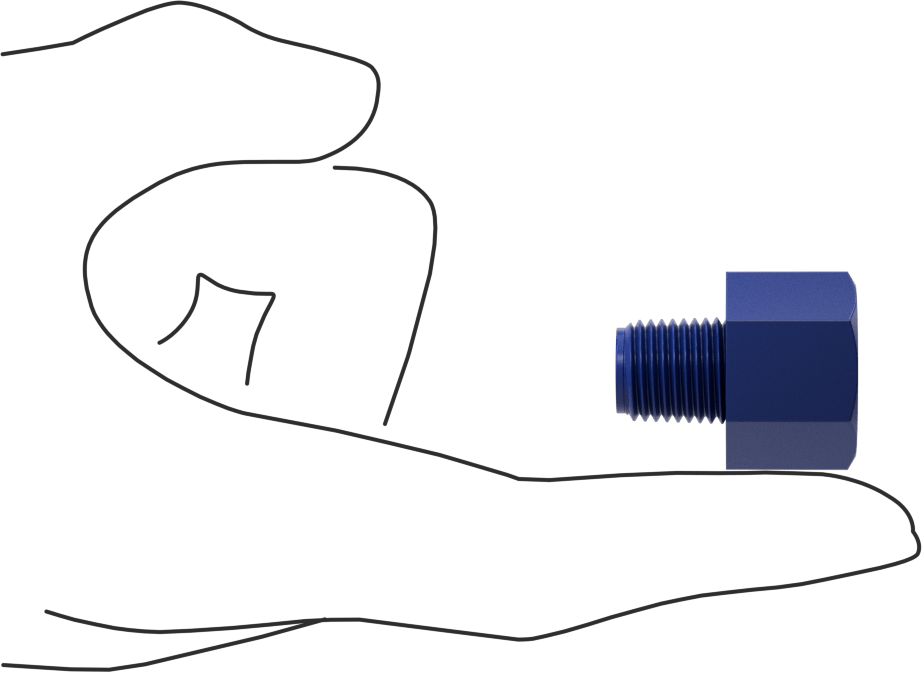 Gıda ve İçecek için Plastik Boru Bağlantı Parçası, Redüksiyon Adaptörü, 3/8 NPT Dişi x 1/4 NPT Erkek