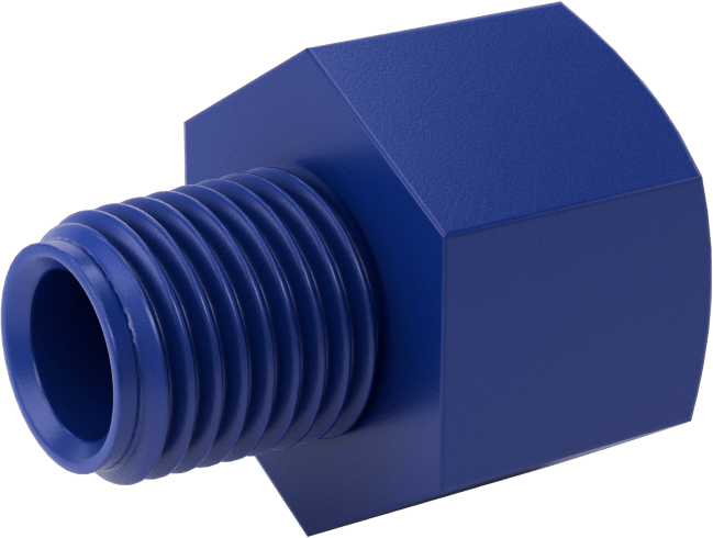 Gıda ve İçecek için Plastik Boru Bağlantı Parçası, Redüksiyon Adaptörü, 3/8 NPT Dişi x 1/4 NPT Erkek
