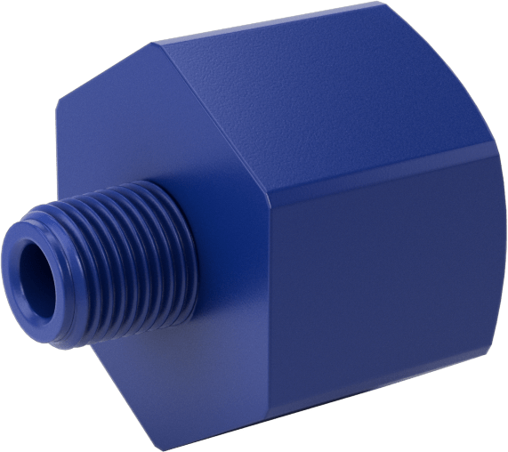 Gıda ve İçecek için Plastik Boru Bağlantı Parçası, Redüksiyon Adaptörü, 1/2 NPT Dişi x 1/8 NPT Erkek