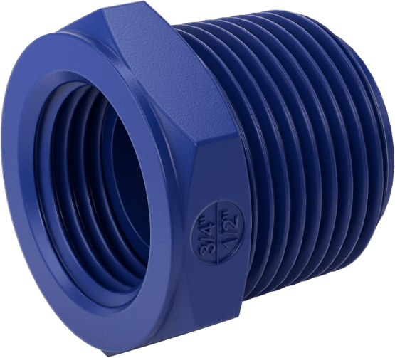 Gıda ve İçecek için Plastik Boru Bağlantı Parçası, Redüksiyon Adaptörü, 1/2 NPT Dişi x 3/4 NPT Erkek