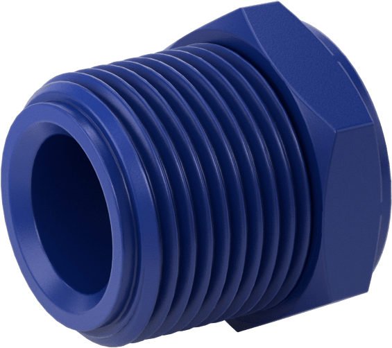 Gıda ve İçecek için Plastik Boru Bağlantı Parçası, Redüksiyon Adaptörü, 1/2 NPT Dişi x 3/4 NPT Erkek