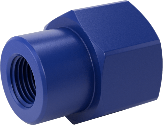 Gıda ve İçecek için Plastik Boru Bağlantı Parçası, Düz Redüktör, 3/8 NPT Dişi x 1/8 NPT Dişi