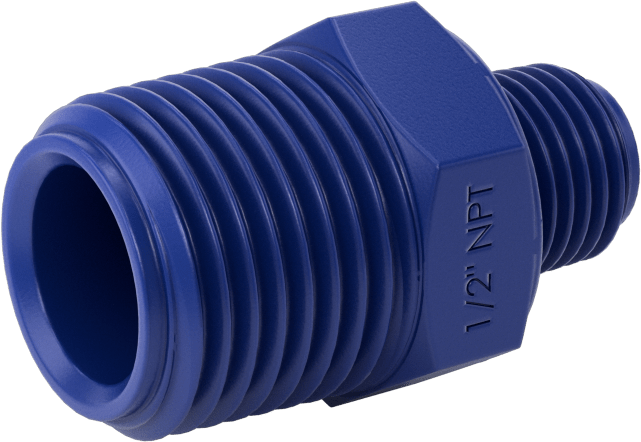 Gıda ve İçecek için Plastik Boru Bağlantı Parçası, Düz Redüktör, 1/2 NPT Dişi x 1/4 NPT Erkek
