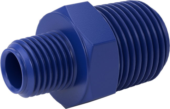 Gıda ve İçecek için Plastik Boru Bağlantı Parçası, Düz Redüktör, 1/2 NPT Dişi x 1/4 NPT Erkek