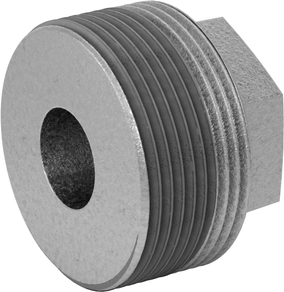 Galvanizli Demir Burçlu Düz Redüksiyon Adaptörü, Sızdırmazlık Maddeli, Düşük Basınç, 1-1/2 Erkek x 1/2 Dişi NPT