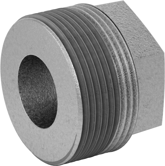 Galvanizli Demir Burçlu Düz Redüksiyon Adaptörü, Sızdırmazlık Maddeli, Düşük Basınç, 1-1/2 Erkek x 3/4 Dişi NPT