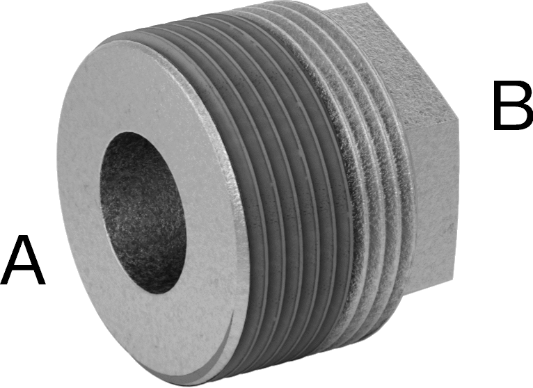 Galvanizli Demir Burçlu Düz Redüksiyon Adaptörü, Sızdırmazlık Maddeli, Düşük Basınç, 1-1/4 Erkek x 1/2 Dişi NPT