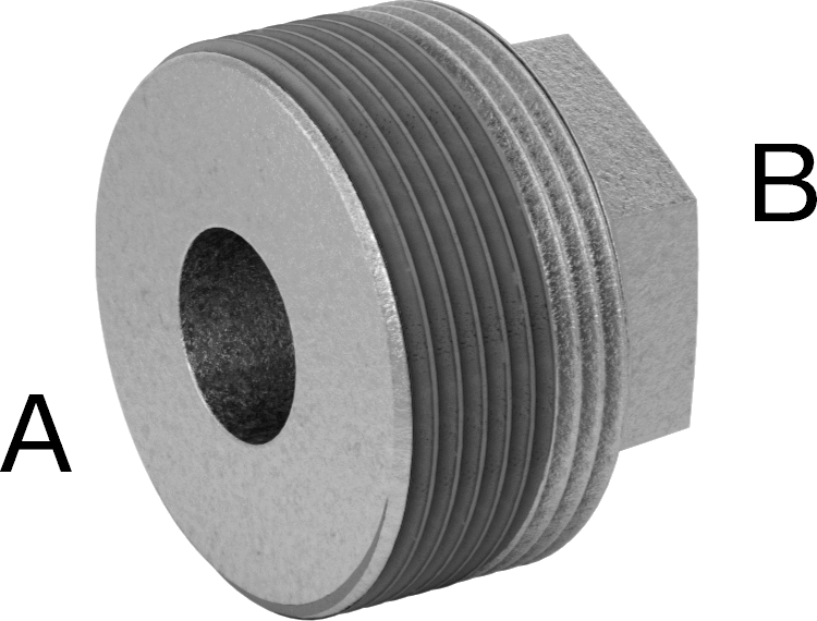 Galvanizli Demir Burçlu Düz Redüksiyon Adaptörü, Sızdırmazlık Maddeli, Düşük Basınç, 1-1/2 Erkek x 1/2 Dişi NPT