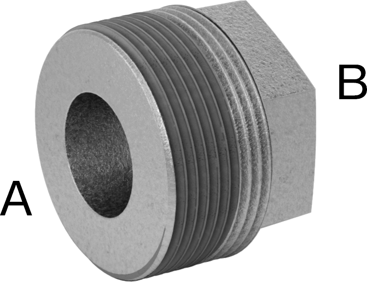 Galvanizli Demir Burçlu Düz Redüksiyon Adaptörü, Sızdırmazlık Maddeli, Düşük Basınç, 1-1/2 Erkek x 3/4 Dişi NPT